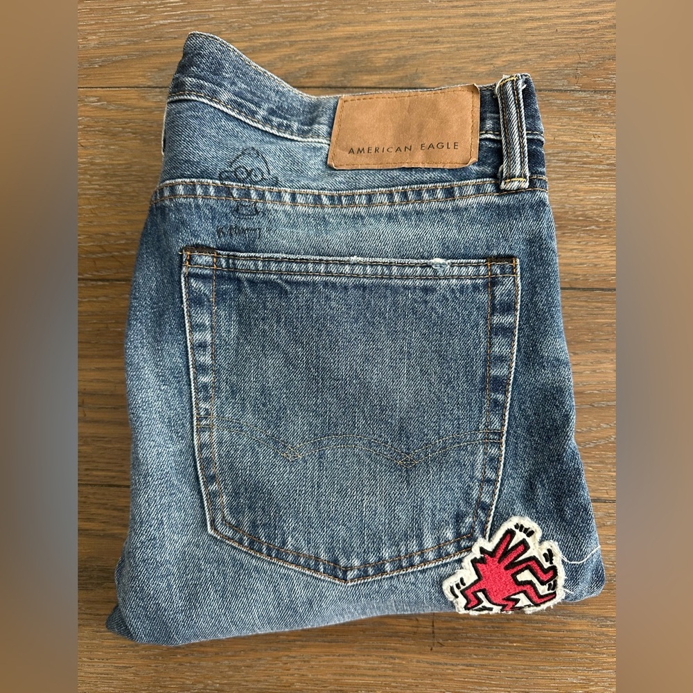 American Eagle Outfitters Keith Haring Slim Fit Jeans Size 31x32‎